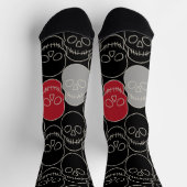 Skulls - Bat Black en Bone White Sokken (Top)