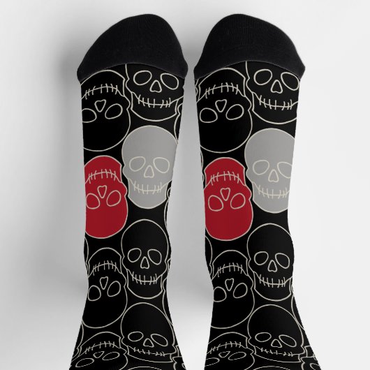 Skulls - Bat Black en Bone White Sokken (Top)