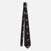 Skulls - Bat Black en Bone White Stropdas (Achterkant)
