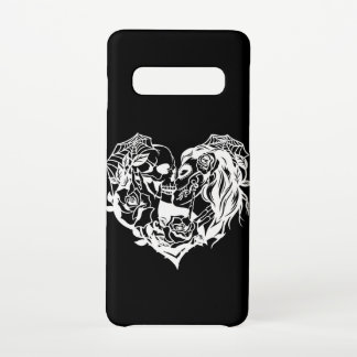 Skulls Black and White Sugar Skull Samsung Galaxy S10 Hoesje