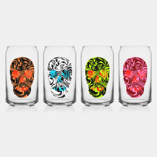 Skulls Blikvorm Glas