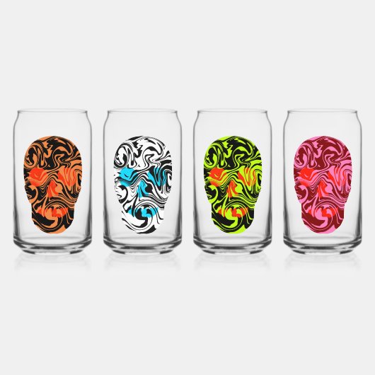 Skulls Blikvorm Glas (Voorkant)