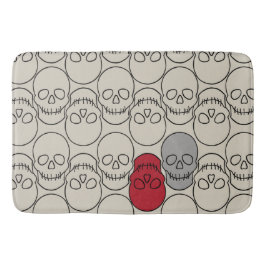 Skulls - Bone White en Bat Black Badmat
