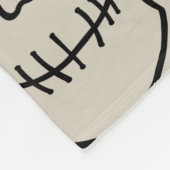 Skulls - Bone White en Bat Black Fleece Deken (Hoek)