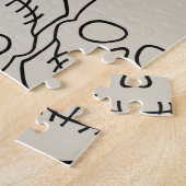 Skulls - Bone White en Bat Black Legpuzzel (Zijkant)