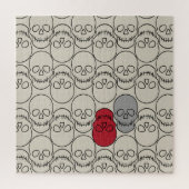 Skulls - Bone White en Bat Black Legpuzzel (Verticaal)