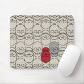 Skulls - Bone White en Bat Black Muismat (Met muis)