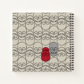 Skulls - Bone White en Bat Black Notitieboek (Achterkant)