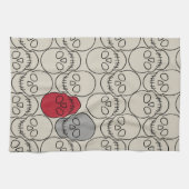 Skulls - Bone White en Bat Black Theedoek (Horizontaal)