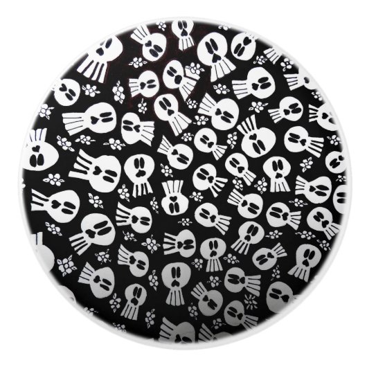 Skulls-ceramic pull drawer keramische knop (Voorkant)