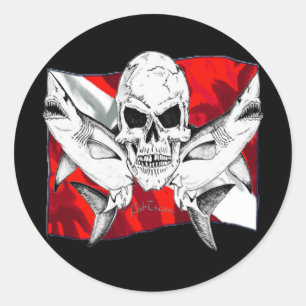 Skulls Collectie van DiversDen Ronde Sticker