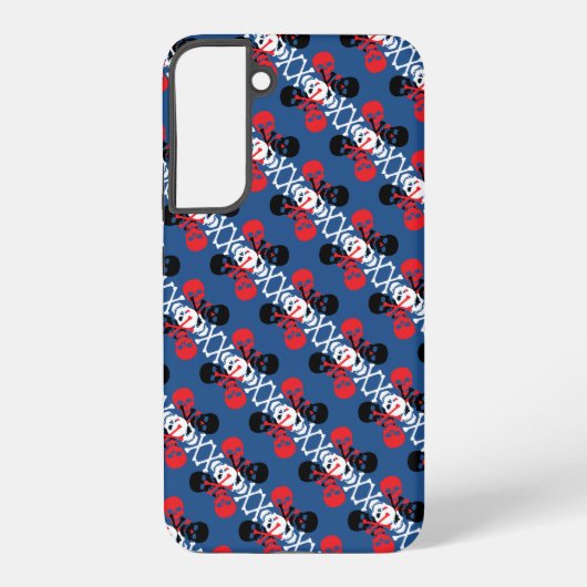 Skulls & Crossbones Patter Samsung Galaxy Hoesje (Achterkant)