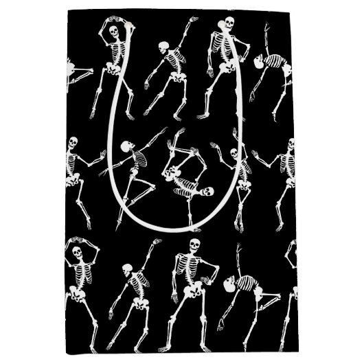 Skulls dansen zwart medium cadeauzakje (Voorkant)