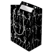 Skulls dansen zwart medium cadeauzakje (Achterkant Gekanteld)