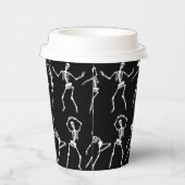 Skulls dansen zwart papieren bekers (Rechts)