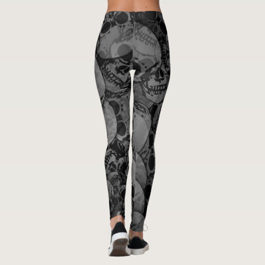Skulls Dark Grey Leggings (Achterkant)