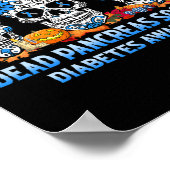 Skulls Dead Pancreas Society Diabetes Awareness HA Poster (Hoek)