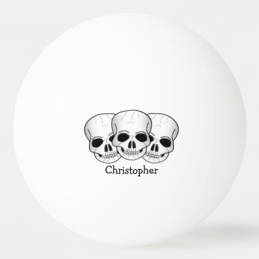 Skulls Design Pingpongbal (Achterkant)