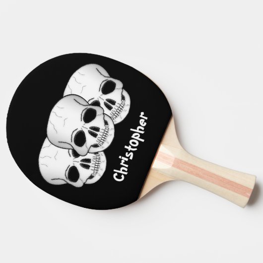 Skulls Design Tafeltennisbatje (Zijkant)