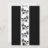 Skulls Ebony (Black) Wedding Invitation Kaart (Achterkant)