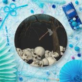 Skulls en Ax Papieren Bordje (Feest)