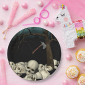 Skulls en Ax Papieren Bordje (Feest)