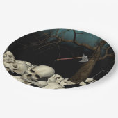 Skulls en Ax Papieren Bordje (Gekanteld)