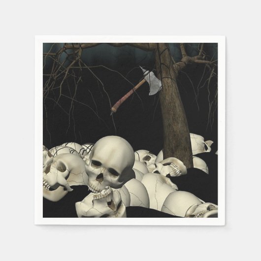 Skulls en Ax Servet (Voorkant)
