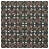 Skulls en Barbed Wire Stof (Swatch)