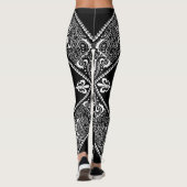 Skulls en Fleur de Lis Bandana Print Leggings (Achterkant)