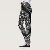 Skulls en Fleur de Lis Bandana Print Leggings (Links)