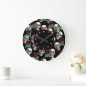 Skulls en Flowers Grote Klok (Huis)
