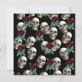 Skulls en Flowers Kaart (Voorkant)