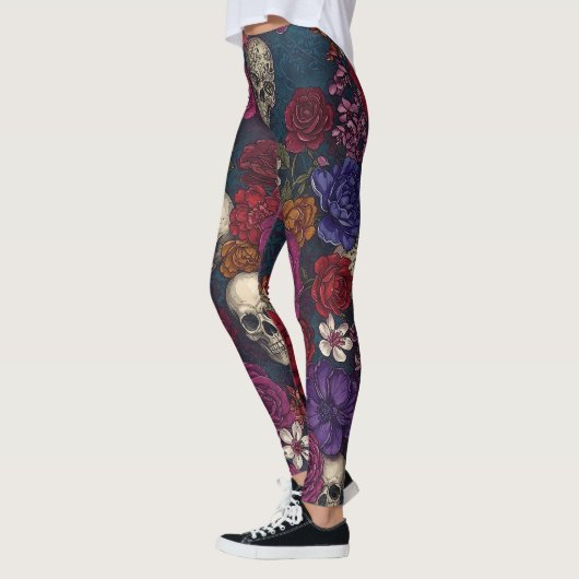 Skulls en Flowers Leggings (Links)