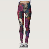 Skulls en Flowers Leggings (Voorkant)