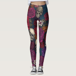 Skulls en Flowers Leggings