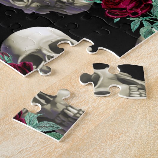 Skulls en Flowers Legpuzzel (Zijkant)