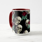 Skulls en Flowers Mok (Voorkant links)