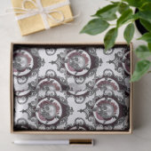 Skulls en Flowers op White Decoupage Tissuepapier (Geschenk)