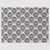  Skulls en Flowers op White Decoupage Tissuepapier (Voorkant)