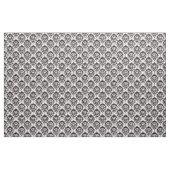  Skulls en Flowers op White Stof (Yard (91,4 cm))