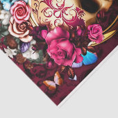 Skulls en Flowers Tissuepapier (Detail)