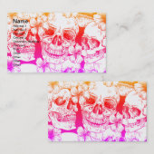 Skulls en Flowers Visitekaartje (Voorkant / Achterkant)