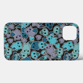 Skulls en harten op zwarte achtergrond 2 Case-Mate iPhone case (Achterkant (horizontaal))