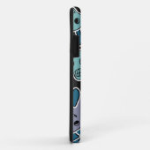 Skulls en harten op zwarte achtergrond 2 Case-Mate iPhone case (Achterkant/rechts)