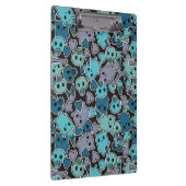 Skulls en harten op zwarte achtergrond 2 klembord (Rechts)