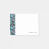 Skulls en harten op zwarte achtergrond 2 post-it® notes (Voorkant)