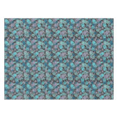 Skulls en harten op zwarte achtergrond 2 tafelkleed (Voorkant (Horizontaal))