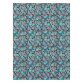 Skulls en harten op zwarte achtergrond 2 tafelkleed (Voorkant)