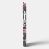 Skulls en harten op zwarte achtergrond Case-Mate iPhone case (Achterkant / Links)